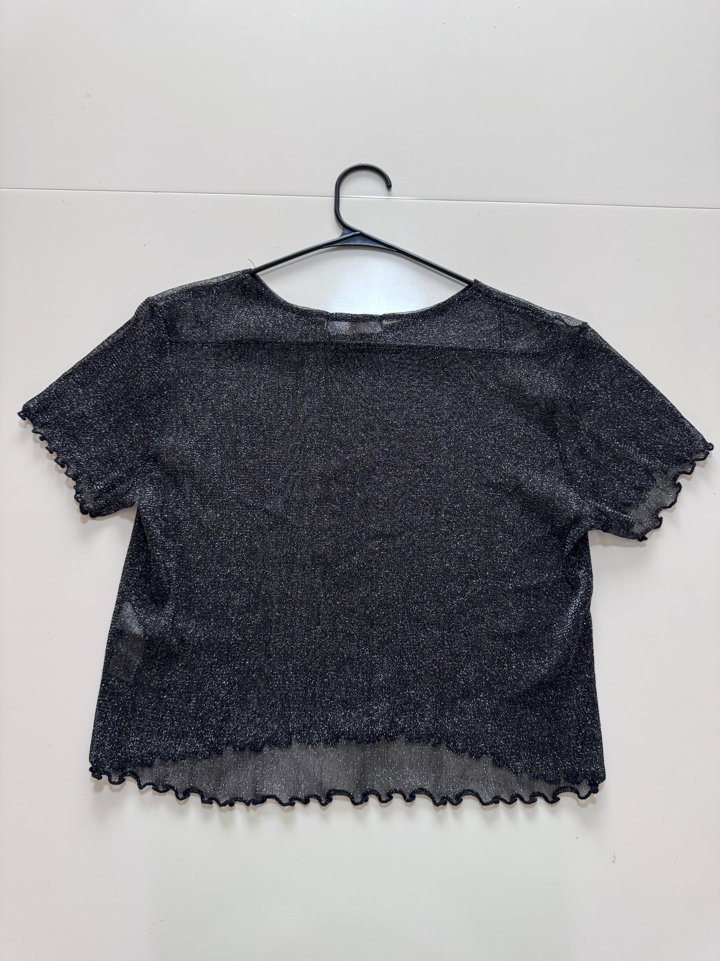Blusa de mesh metalica, Talla M, Mujer, Shasa