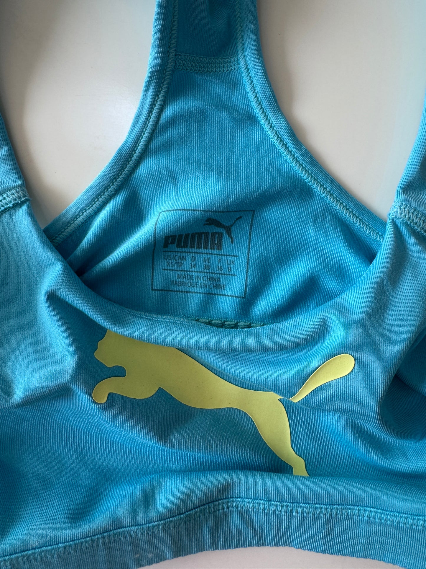Top deportivo color turquesa, Talla Xs, Mujer, Puma
