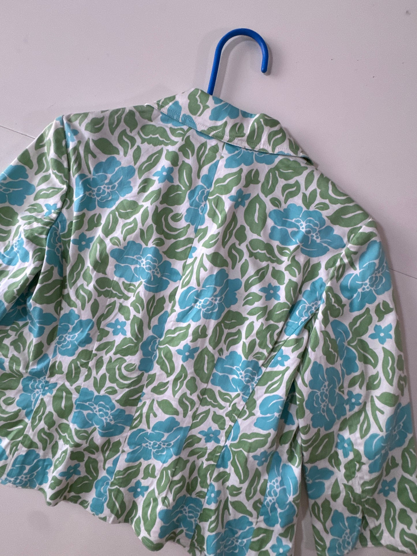Saco 3/4 estampado flores, Talla M Petite, Mujer, Caslo