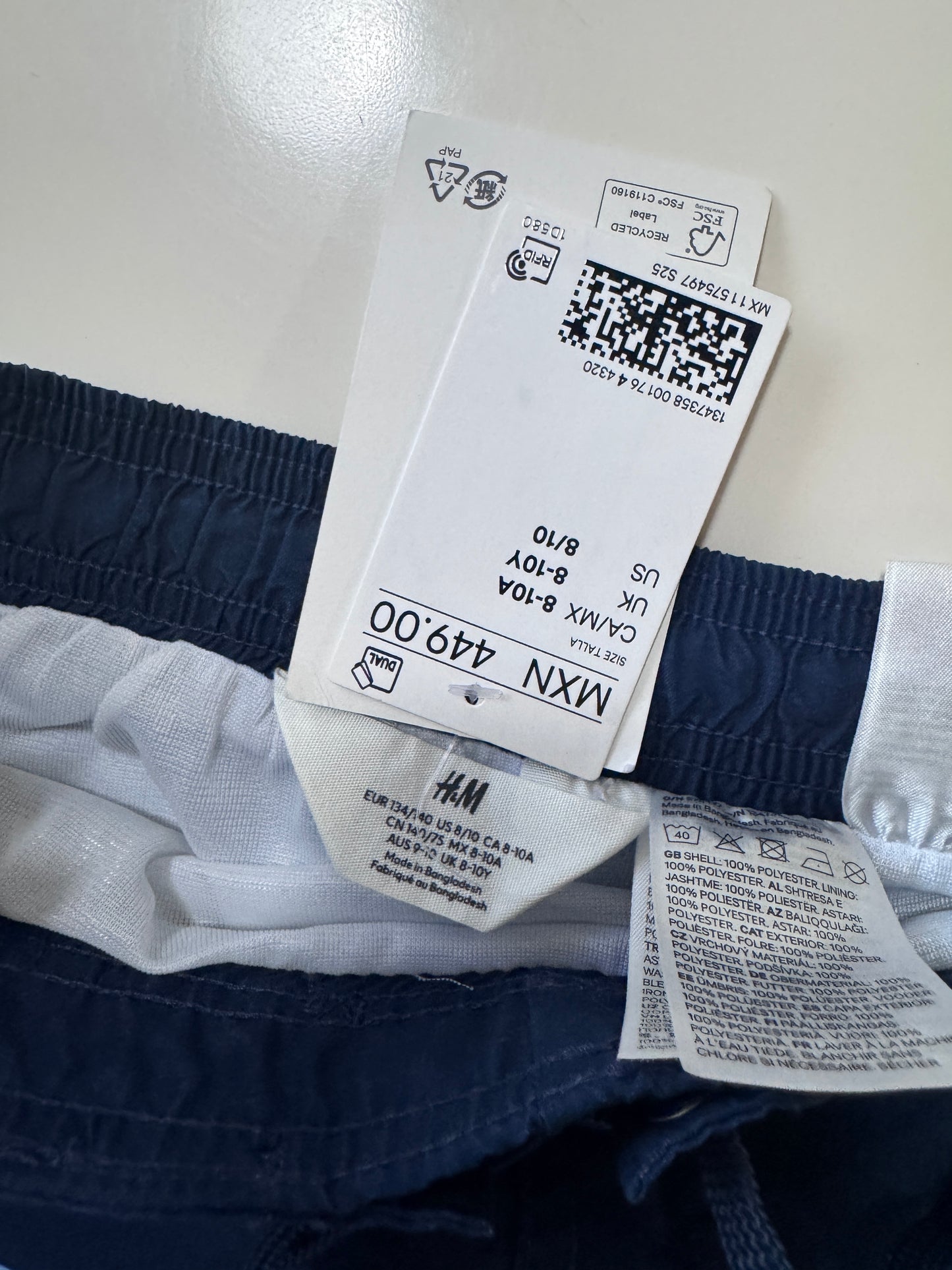 Short, traje de baño de bloques Niño, 8-10 años, H&M