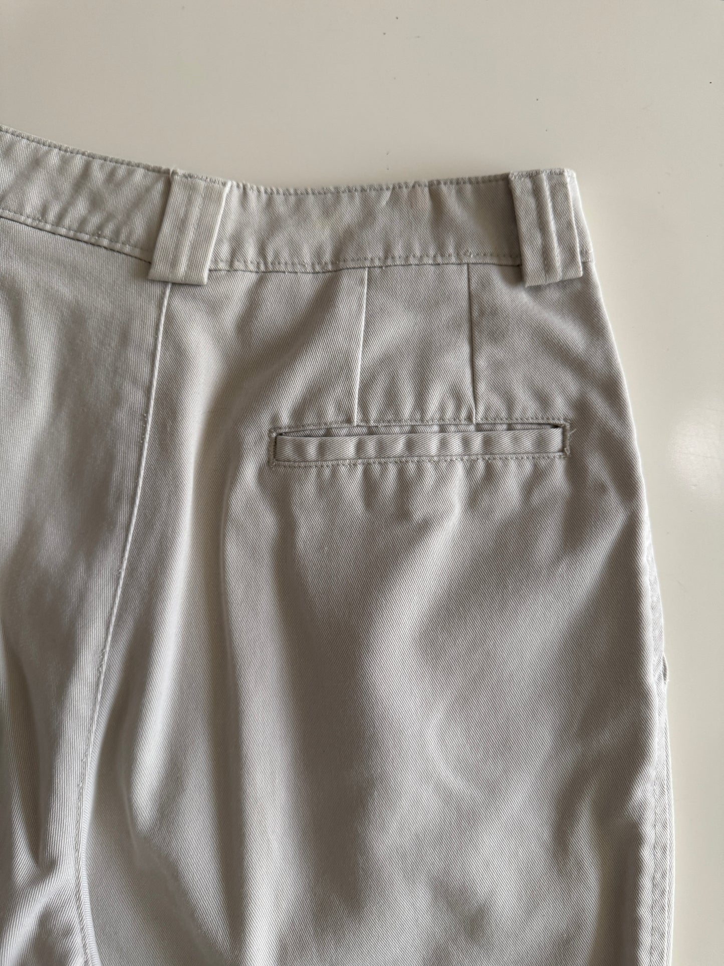 Shorts beige con pinzas, Talla 6, S/M, Mujer, Savane Sportwear