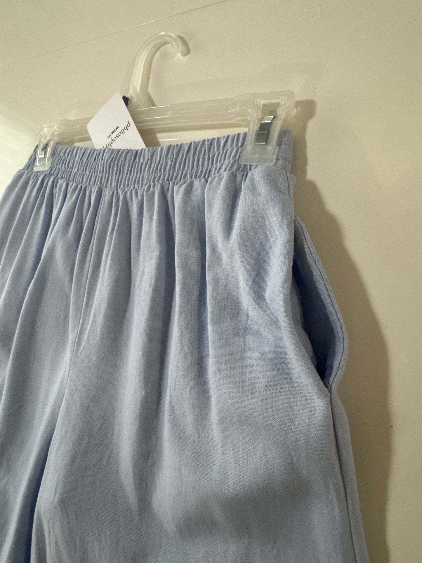 Pantalones de lino celestes, Talla S, Mujer, Philosophy jr.