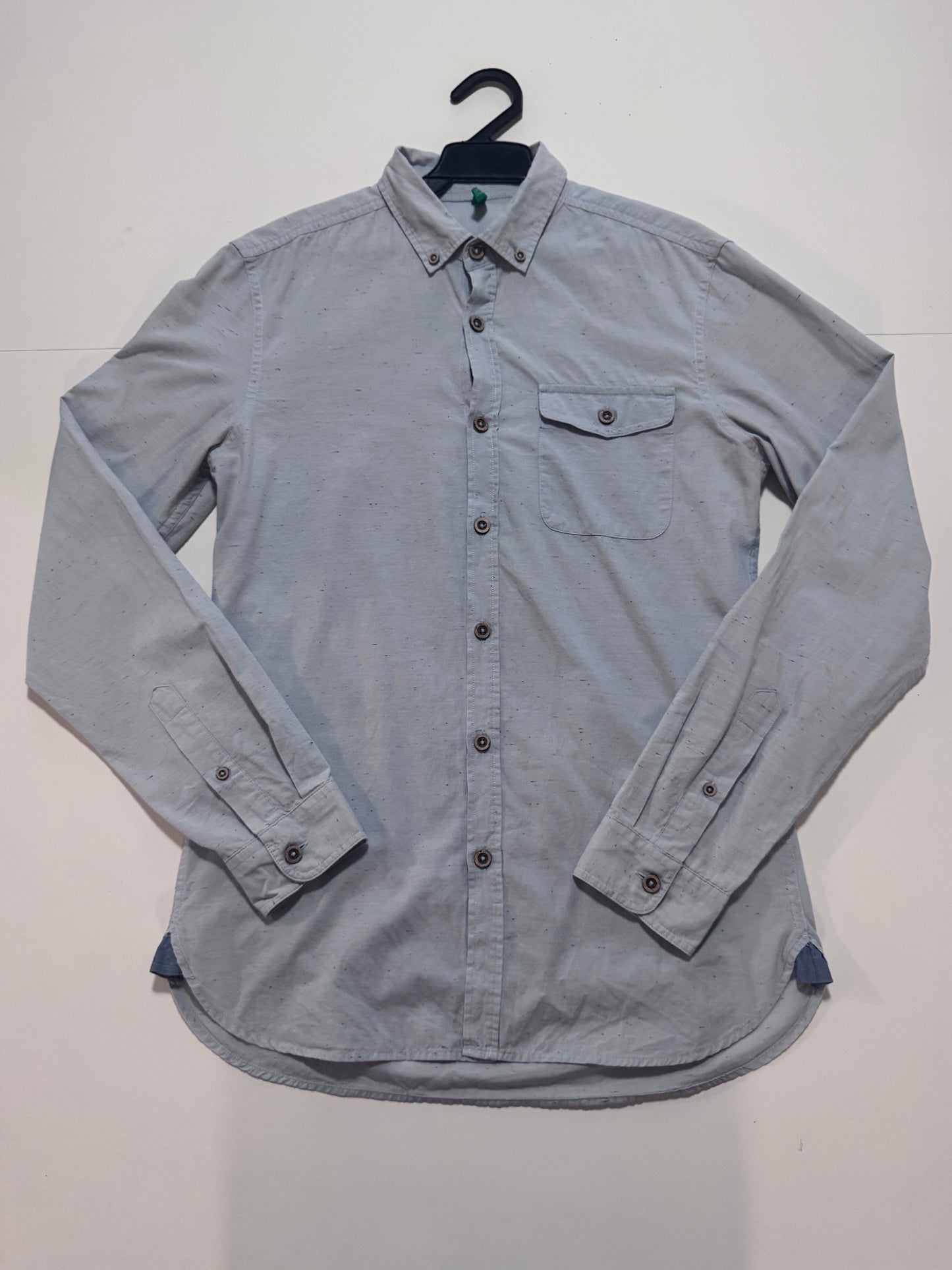 Camisa celeste, Talla S, Hombre, United Colors of Benetton