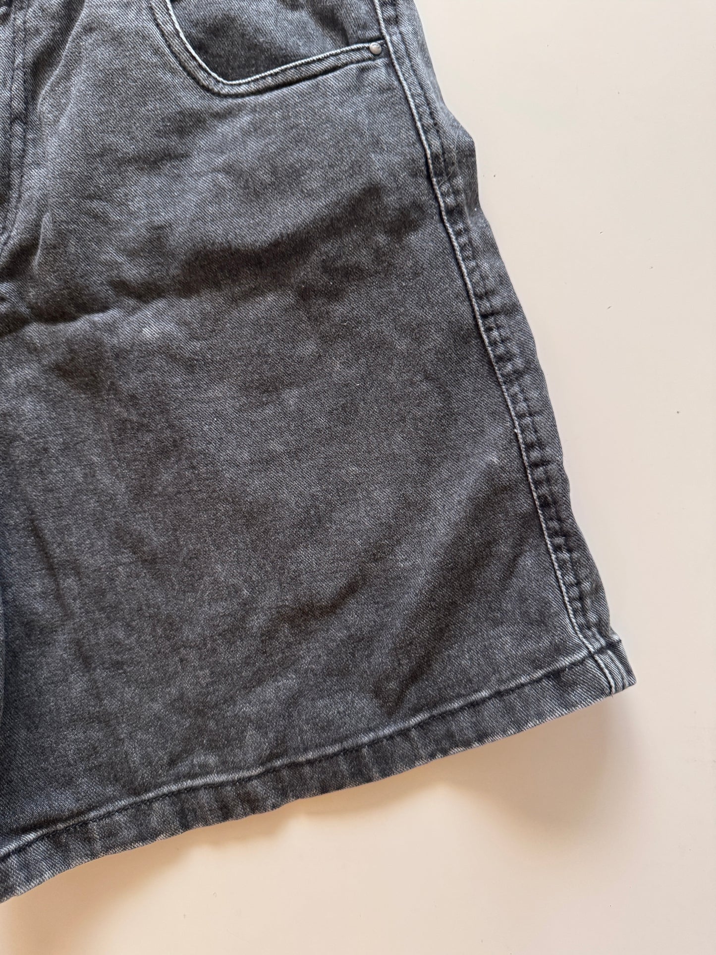 Shorts negros deslavados, Talla 29, Hombre, Pnk w
