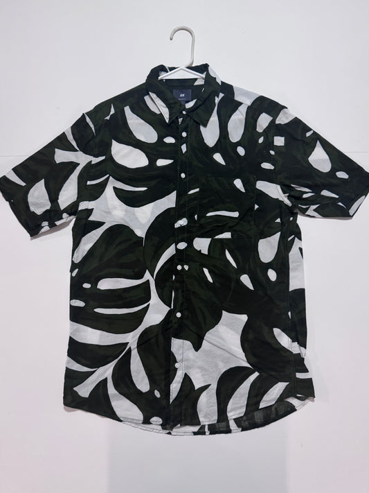 Camisa estampado tropical, Talla S, Regular Fit, Hombre, H&M