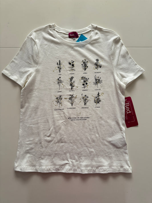 Playera blanca zodíaco, Talla S/m Mujer, 18 Teen, Redsky