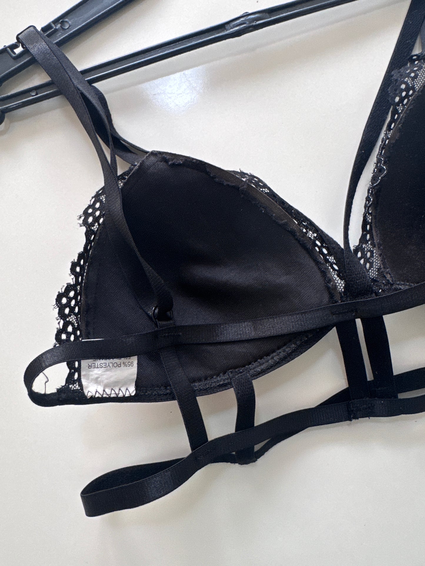 Bralette negro, Talla M, Mujer