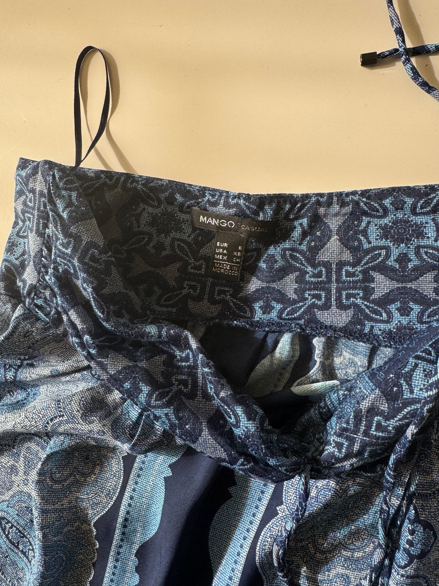Top halter azul, Talla XS, Mujer, Mango