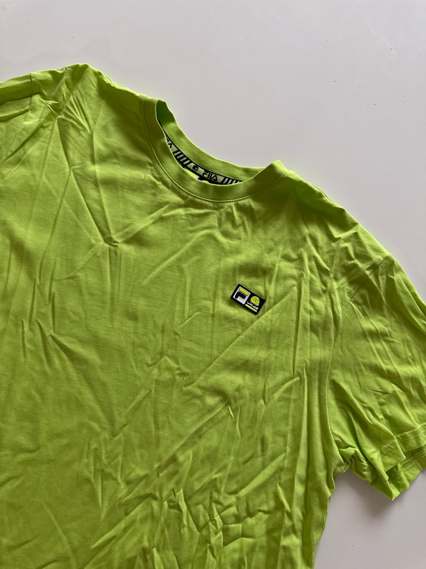 Playera deportiva verde limon, Talla L, Hombre, Fila