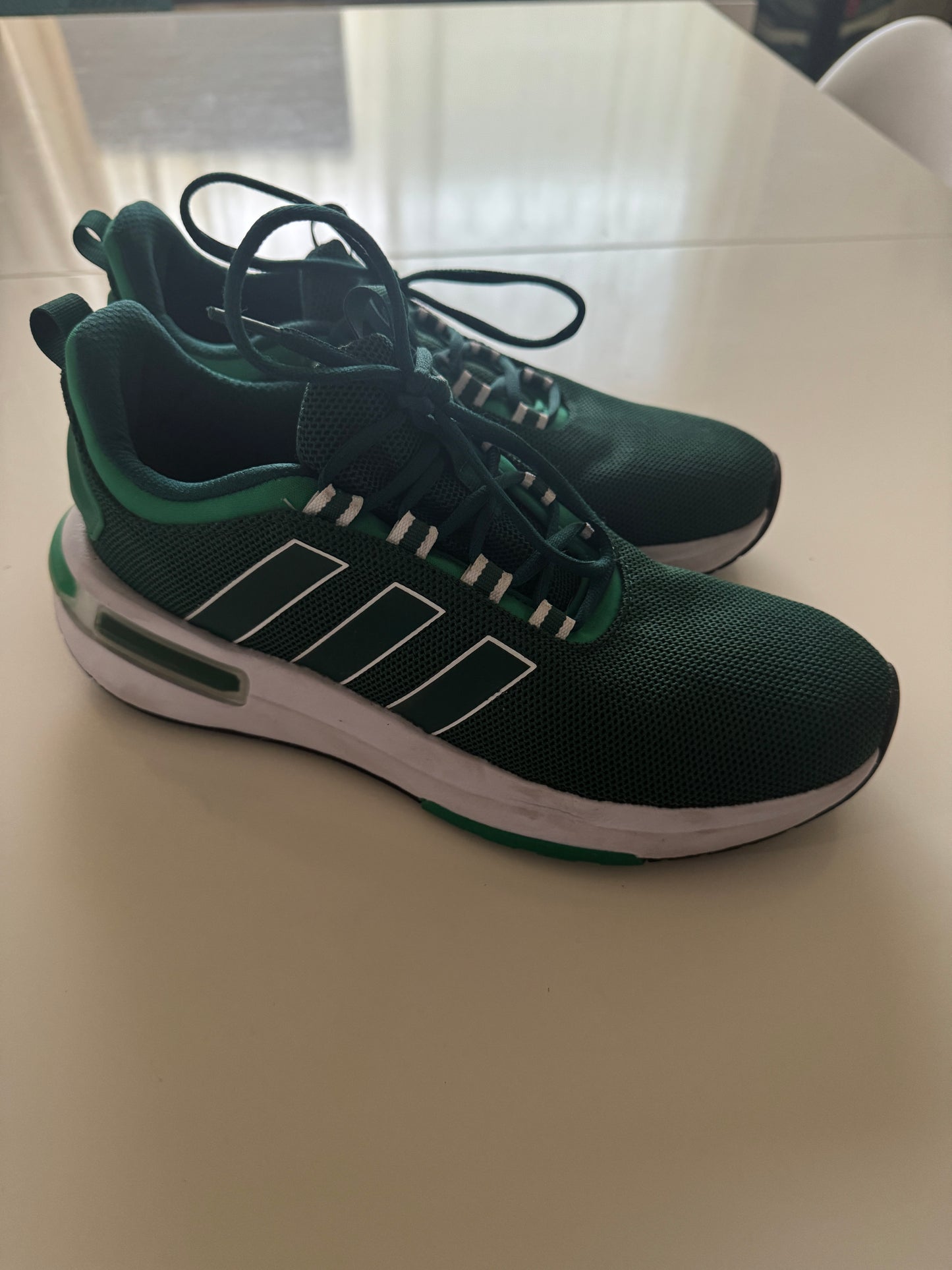 Tenis verdes Cloudfoam, Talla 8.5Usa, Adidas, Hombre
