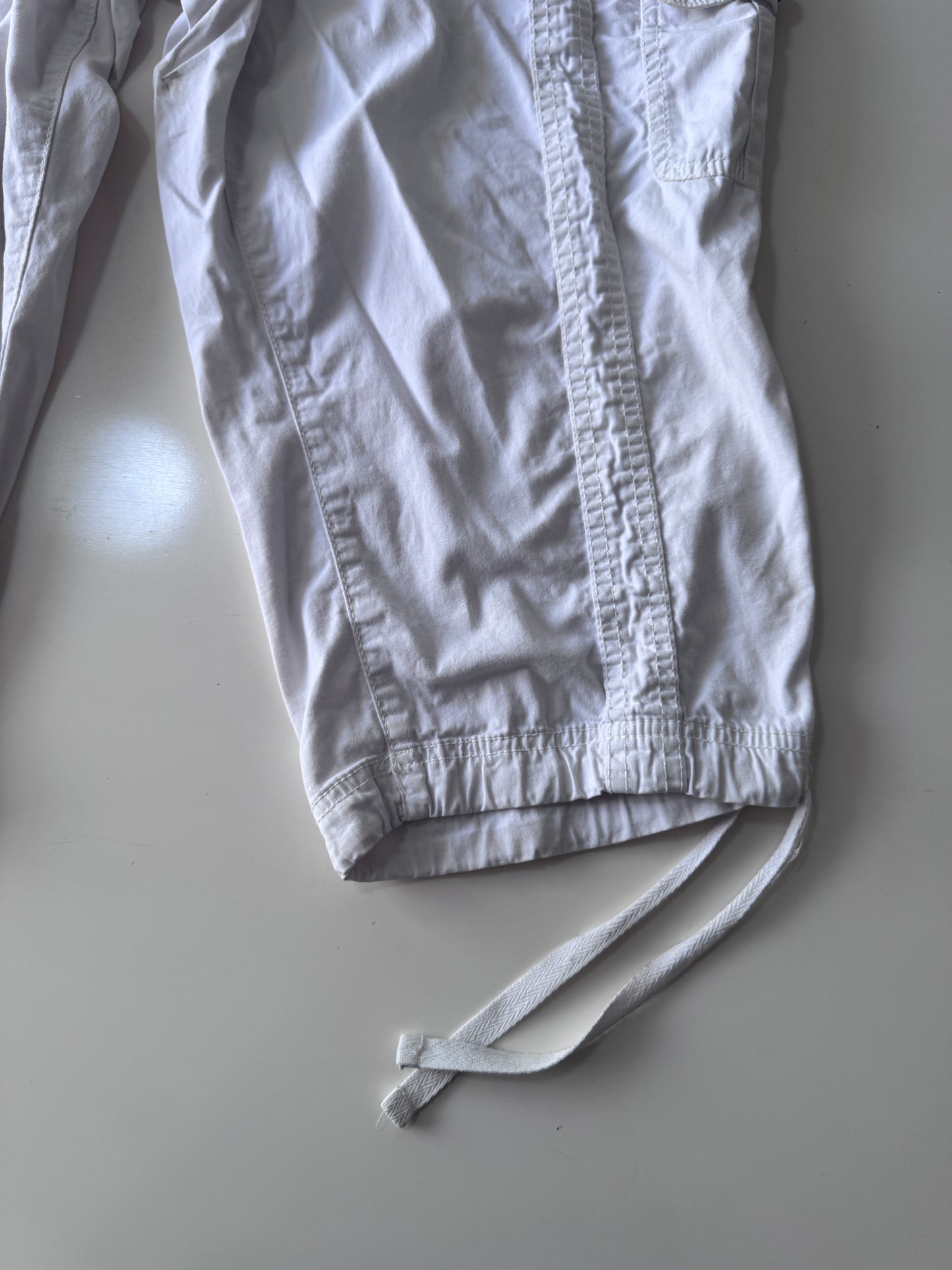 Pantalones capri blancos, Talla 18, 2XL, Mujer, Faded Glory