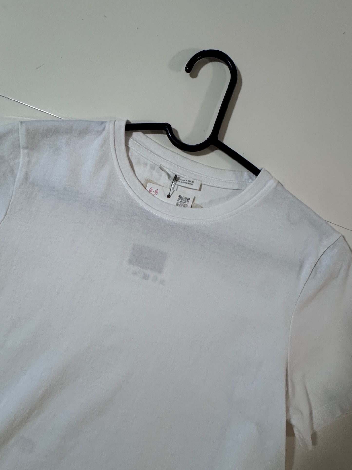 Playera blanca básica, Talla S, Mujer, Zara