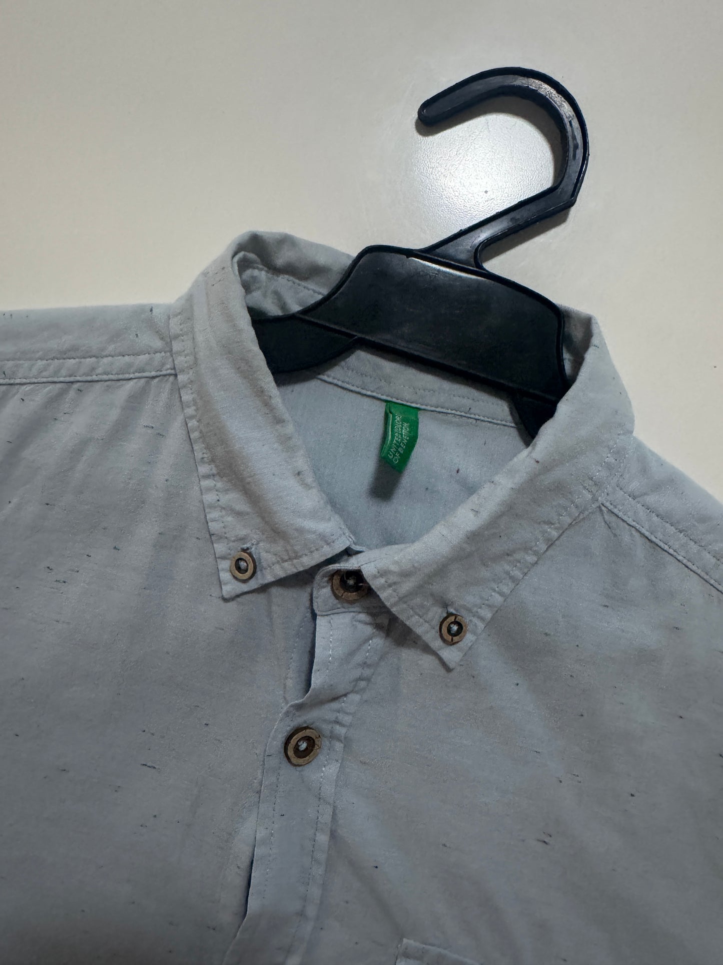 Camisa celeste, Talla S, Hombre, United Colors of Benetton