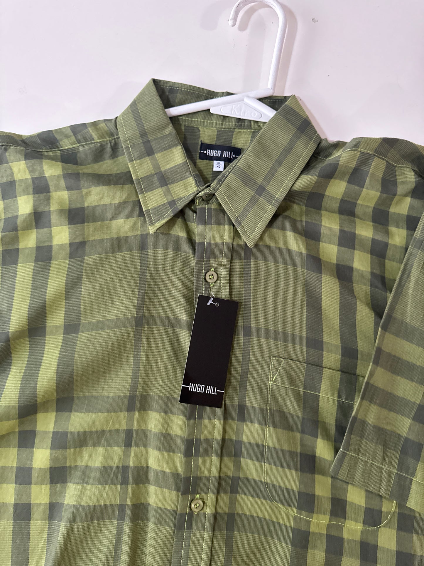 Camisa manga corta verde, Talla Xl, Hombre, Hugo Hill