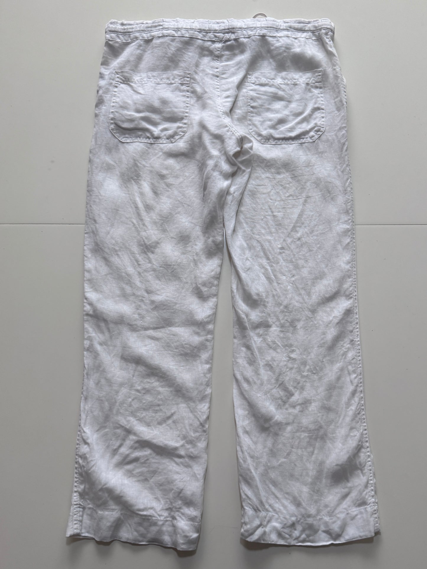 Pantalones blancos de lino, Talla Xs, Mujer, Allen allen
