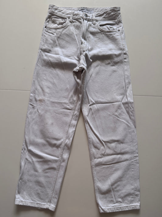 Jeans anchos blancos, Talla 28, Mujer, Bershka