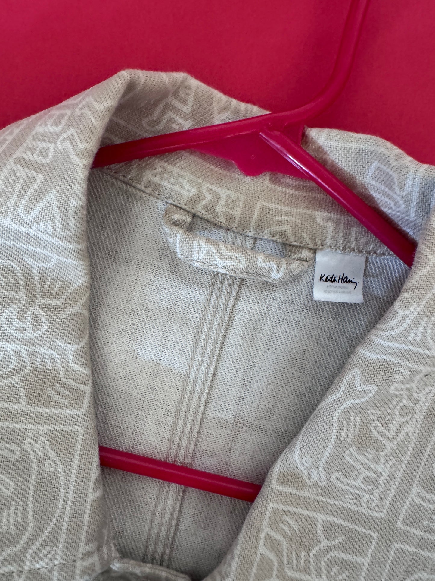 Chaqueta de mezclilla estampada, Talla Xl, Hombre, Keith Haring