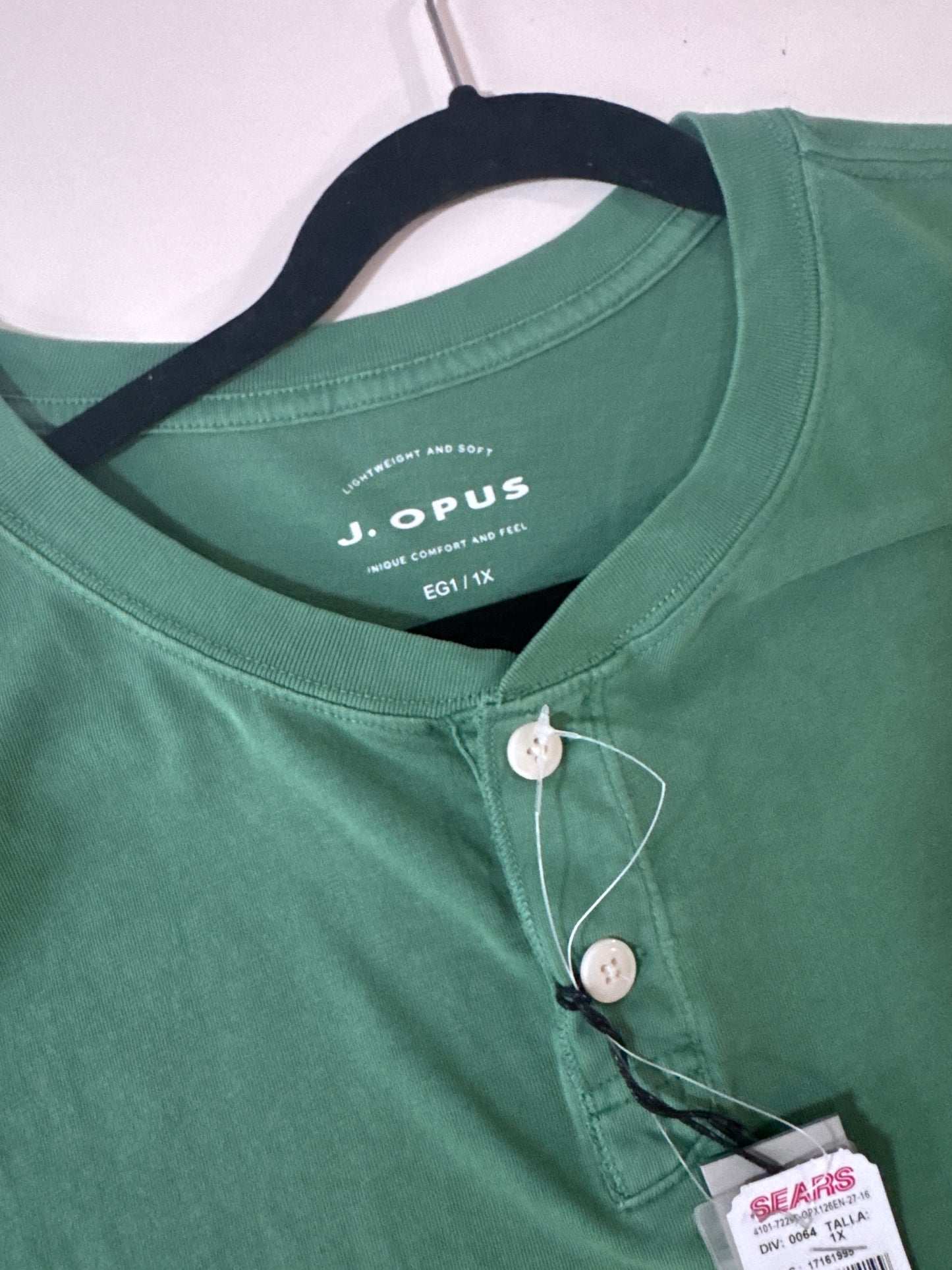Polo verde claro, Talla 1x, Hombre, J.Opus