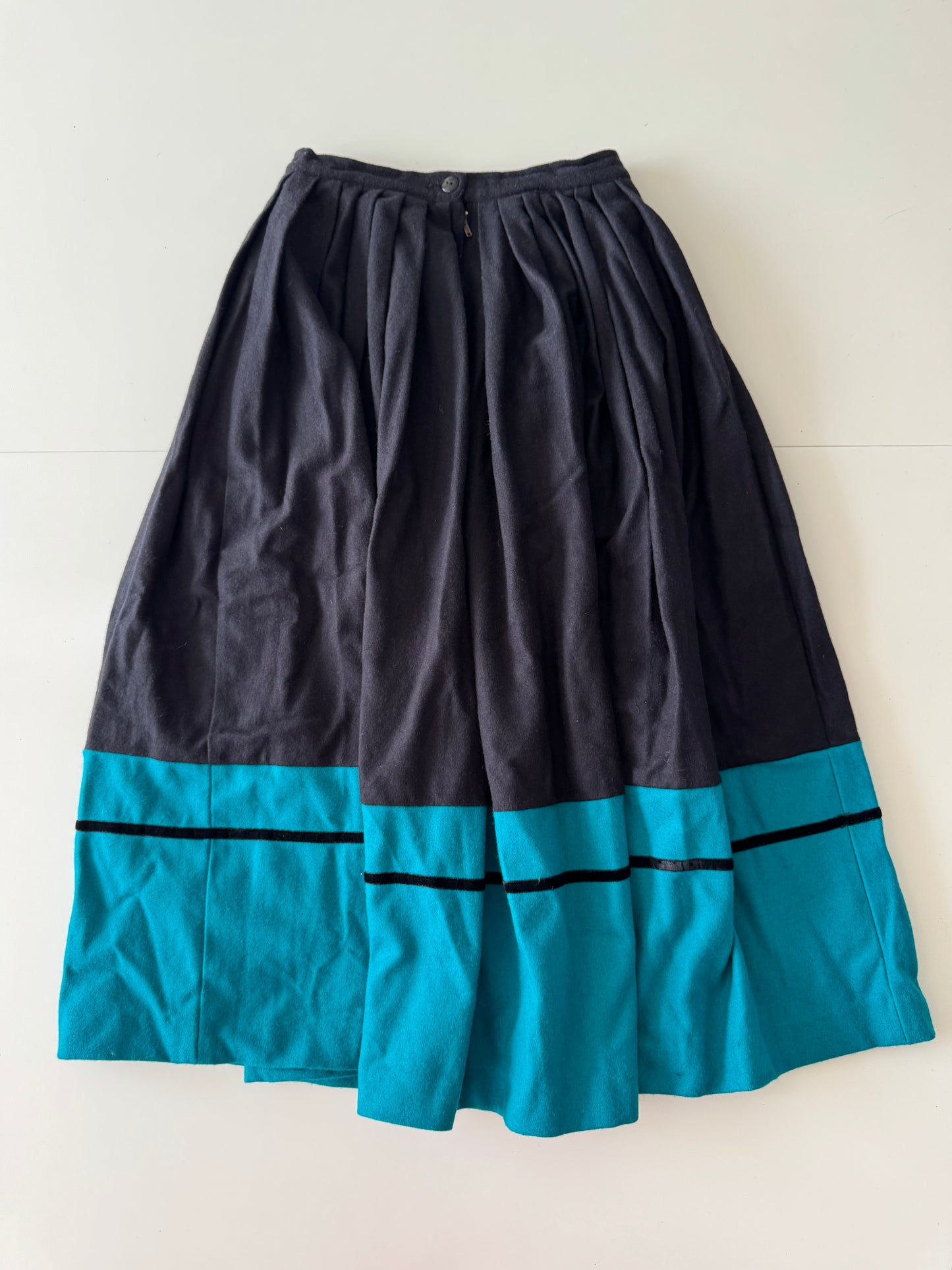 Falda de lana circular, Talla Xs, Mujer