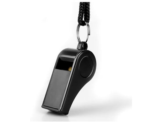 Silbato negro de plastico