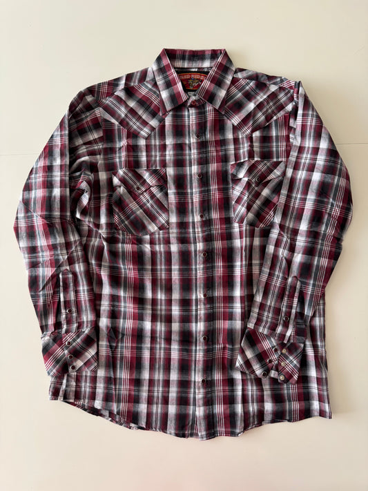 Camisa vaquera de cuadros rojo, Talla L, Hombre, Red Rider