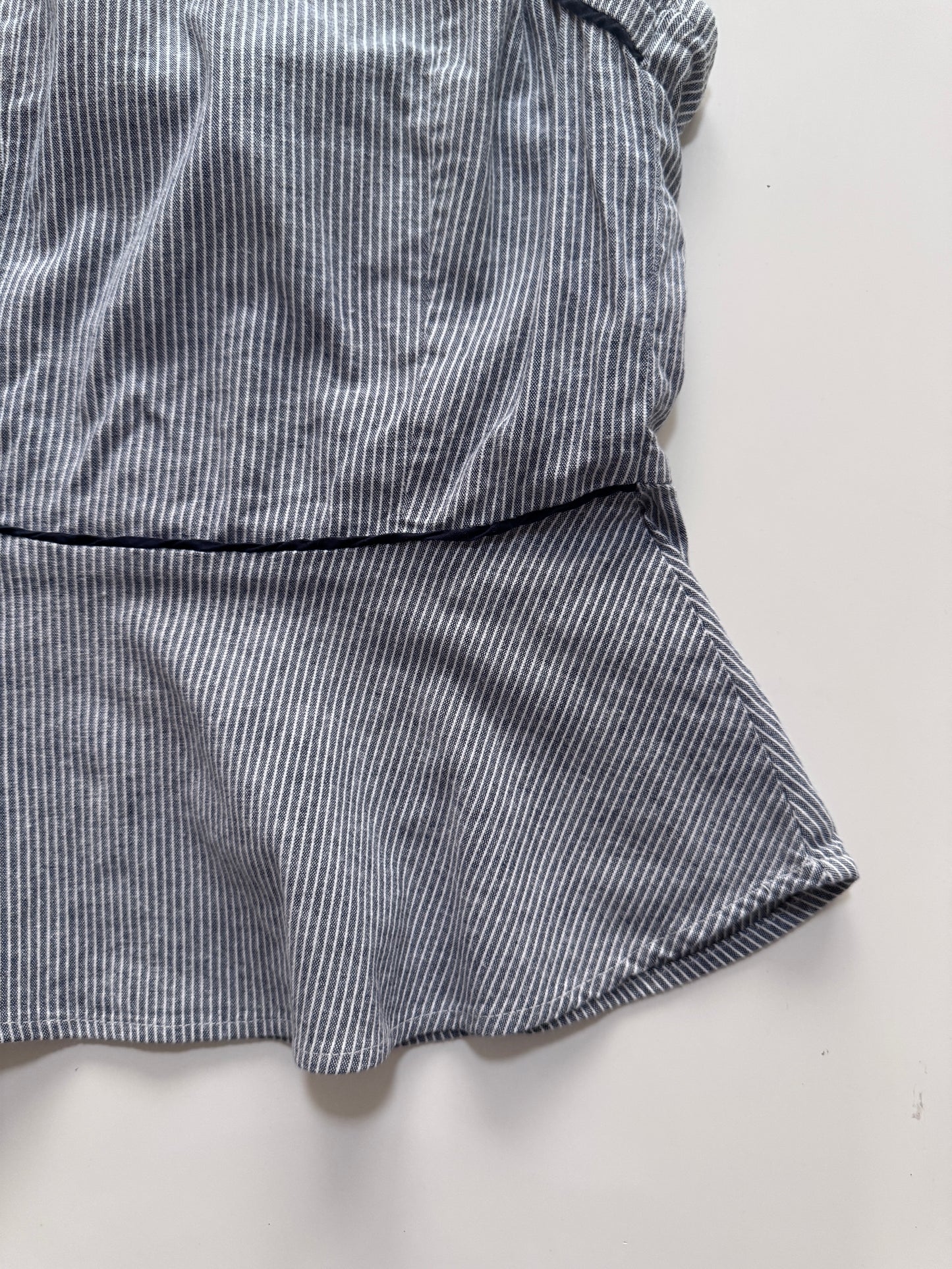 Blusa halter de rayas gris, Talla M (8-10 años), Niña, 2-hip