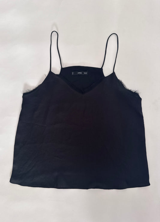 Top de tirantes negro, Talla S, Mujer, Mango