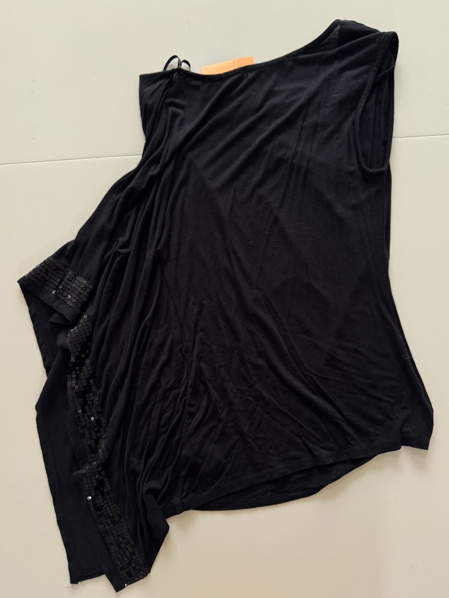 Blusa asimétrica con lentejuelas, Talla S, Mujer, Forever 21