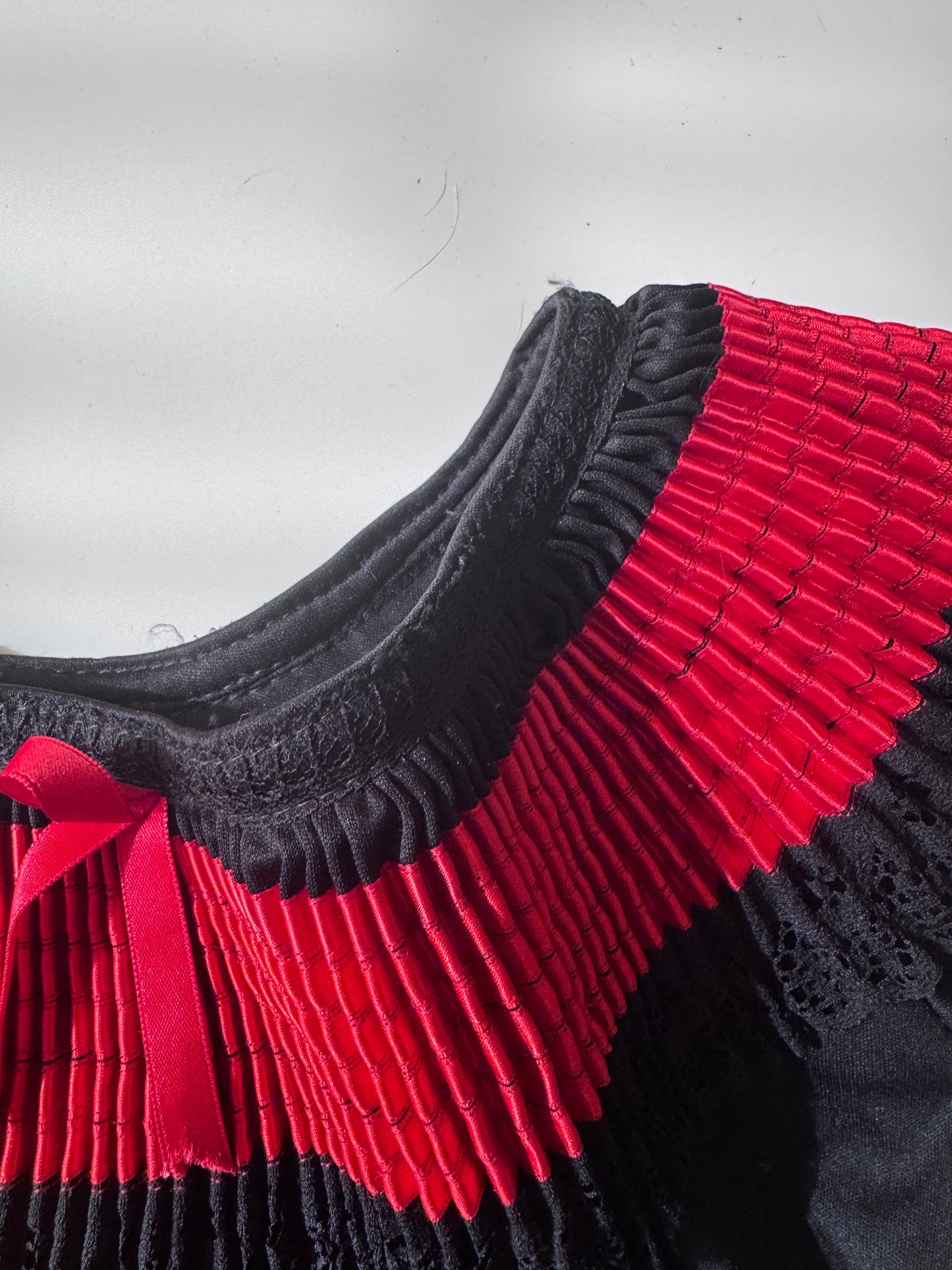 Blusa negra artesanal, Talla S/M, Mujer