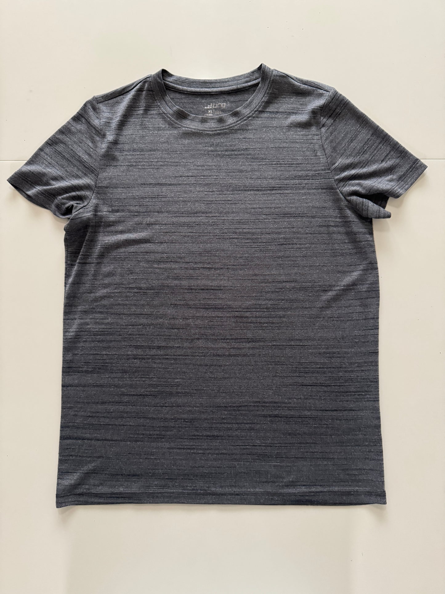 Playera deportiva gris, Talla S hombre, XL teen, Bcg