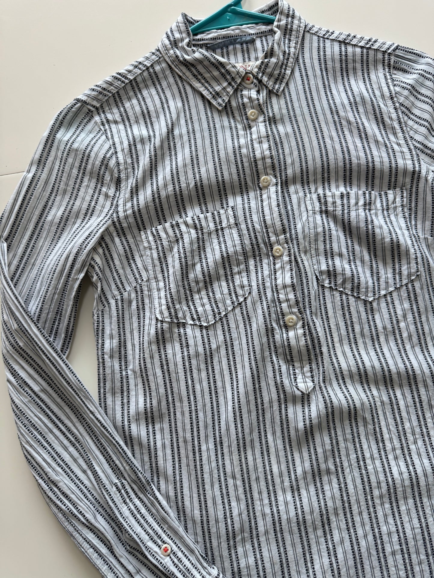 Camisa manga larga rayas, Talla Xs, Mujer, Merona