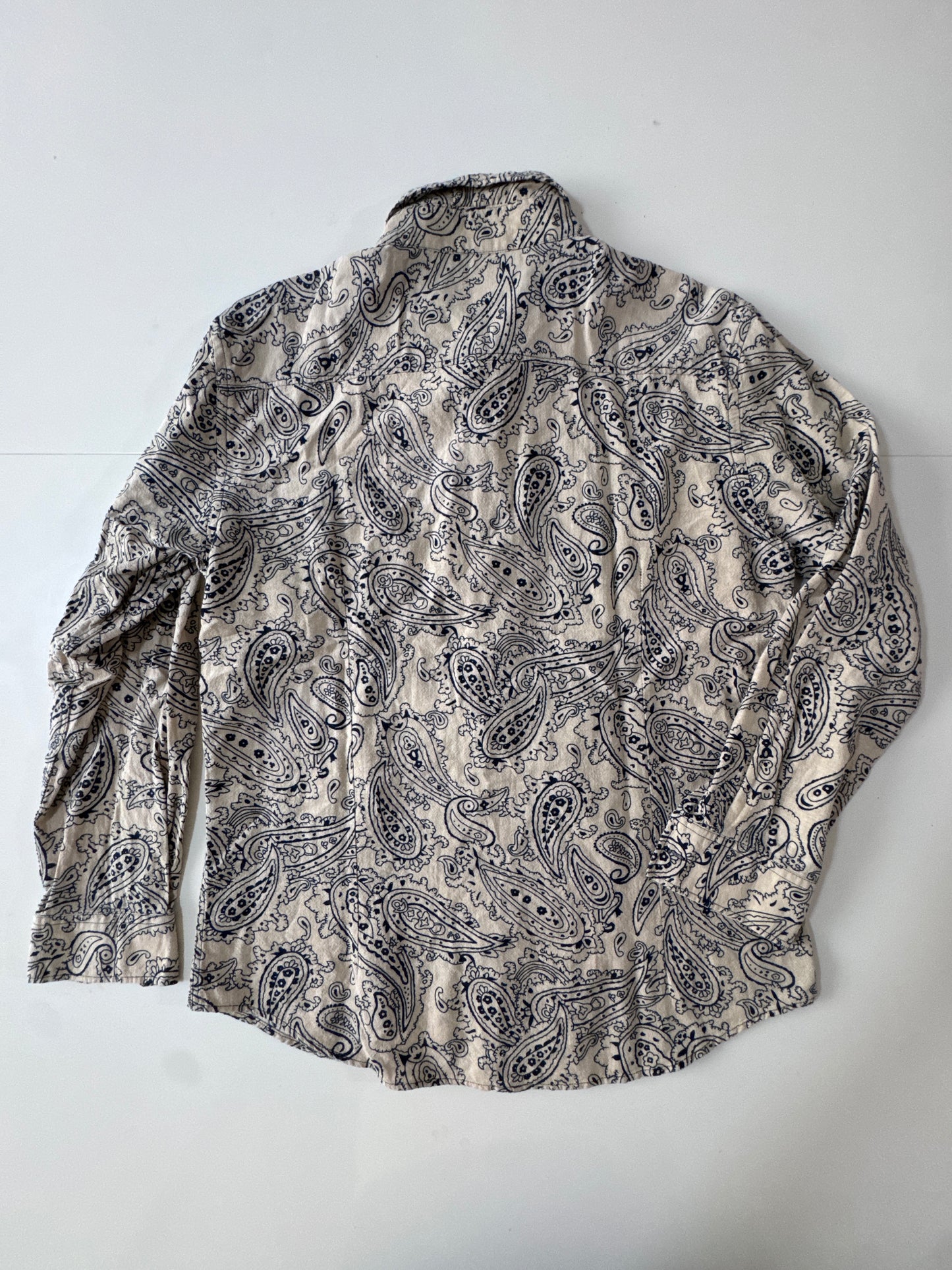 Camisa de lino estampado, Talla 5xl, Mujer