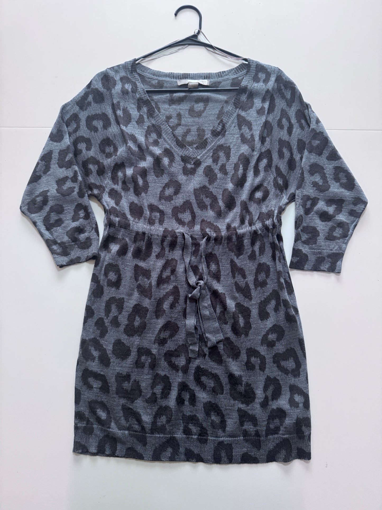 Vestido tejido estampado animal print, Talla M, Mujer, Love 21