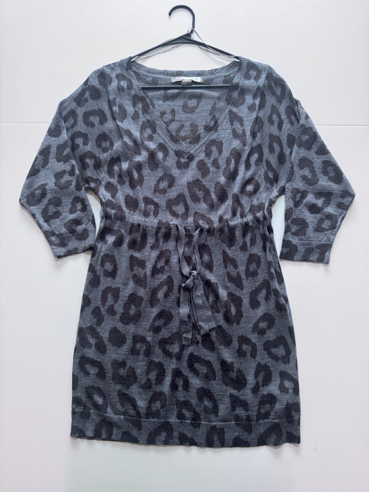 Vestido tejido estampado animal print, Talla M, Mujer, Love 21