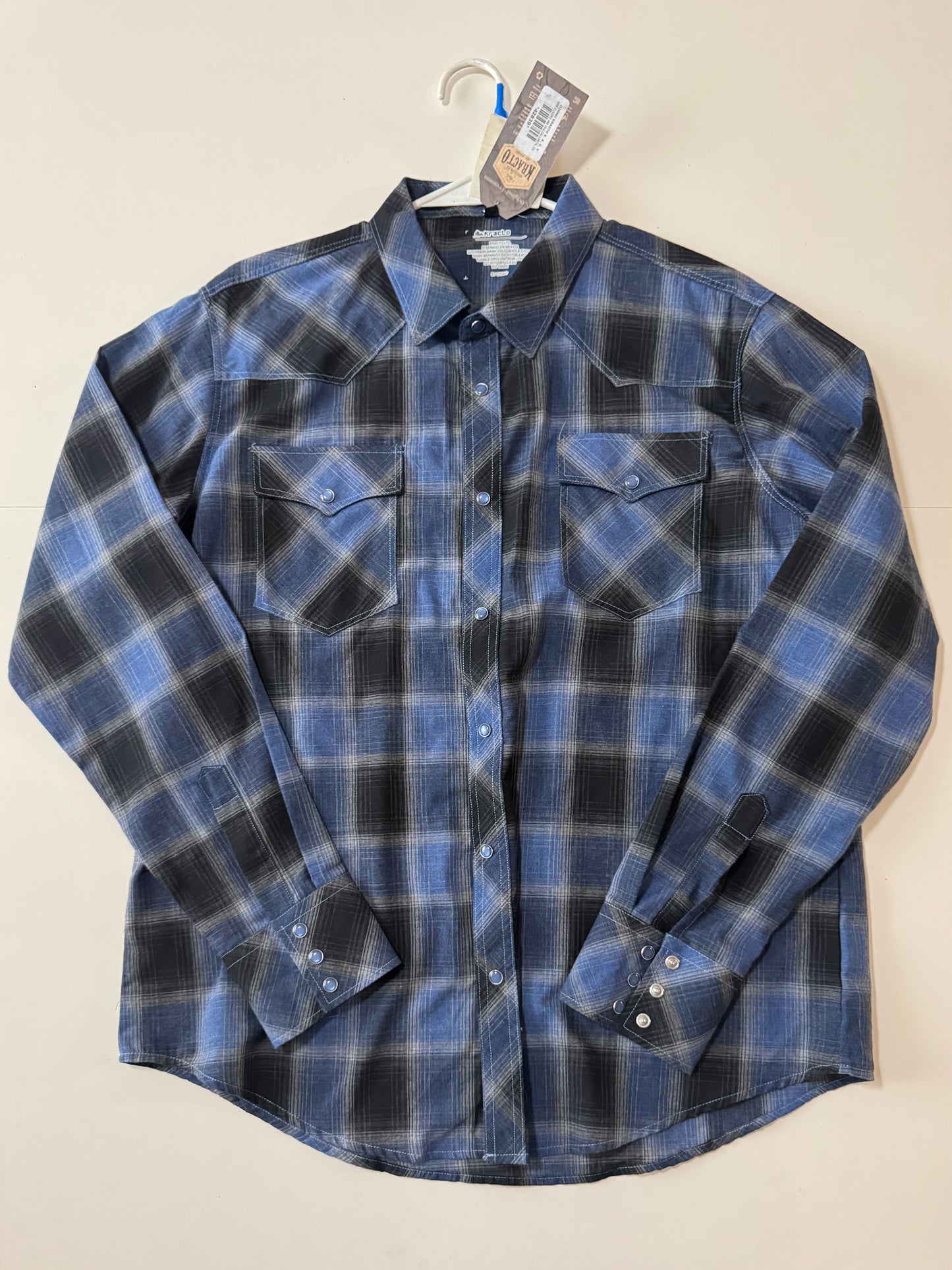 Camisa vaquera azul, Talla Xl, Hombre, Kracto