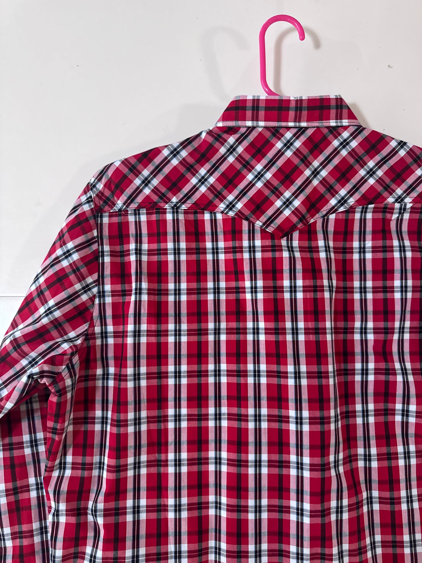 Camisa vaquera cuadros rojos, Talla 42,L, Hombre, Kracto