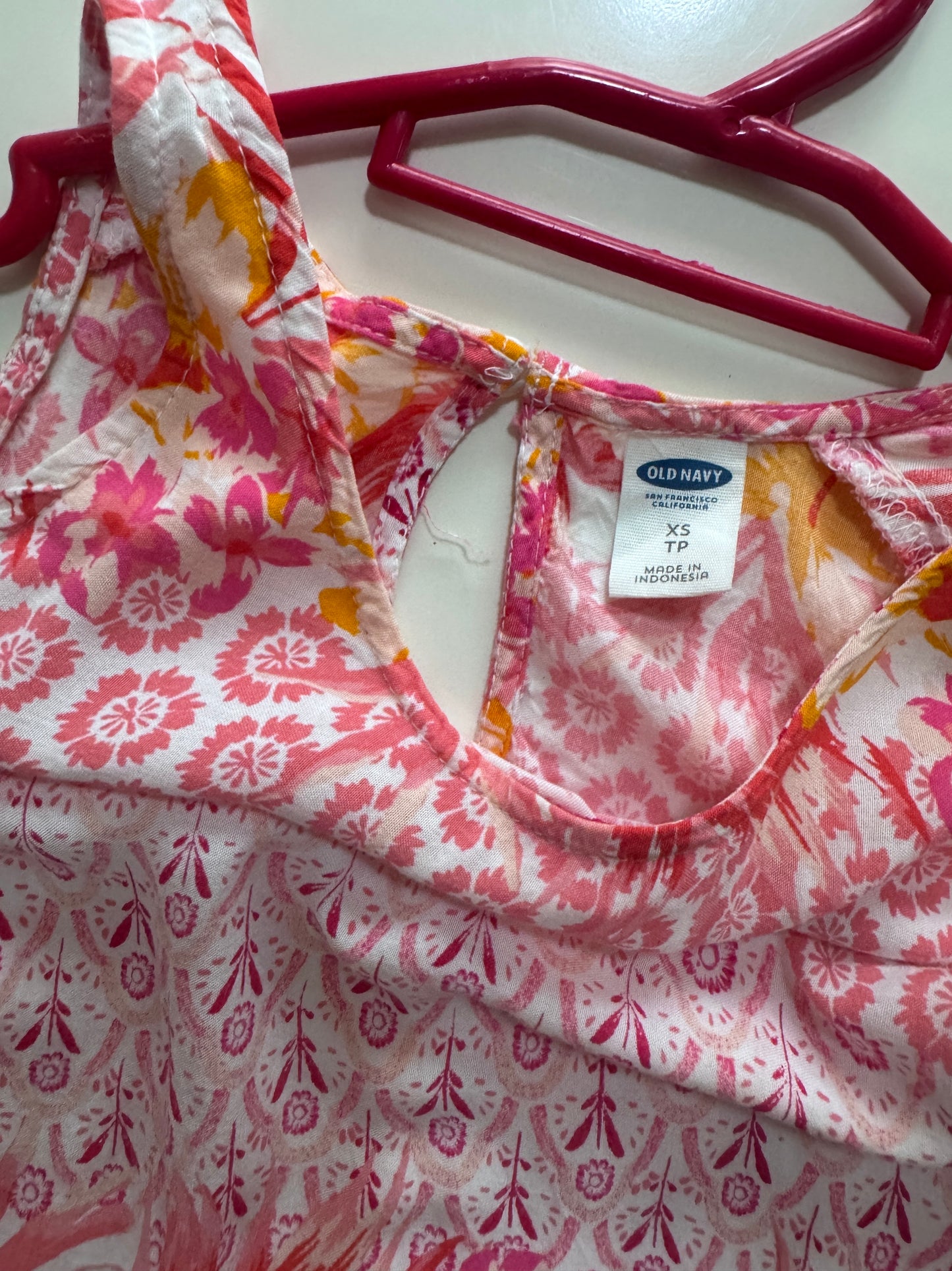 Blusa sin mangas estampada, Talla XS, Mujer, Old Navy