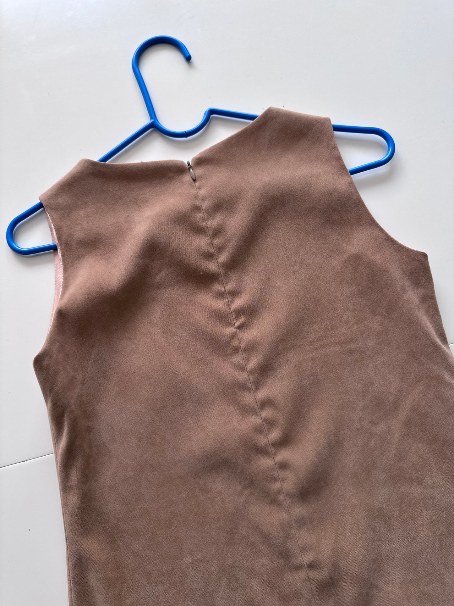Vestido beige recto, Talla 16 años, XS Mujer, Ted Kenton