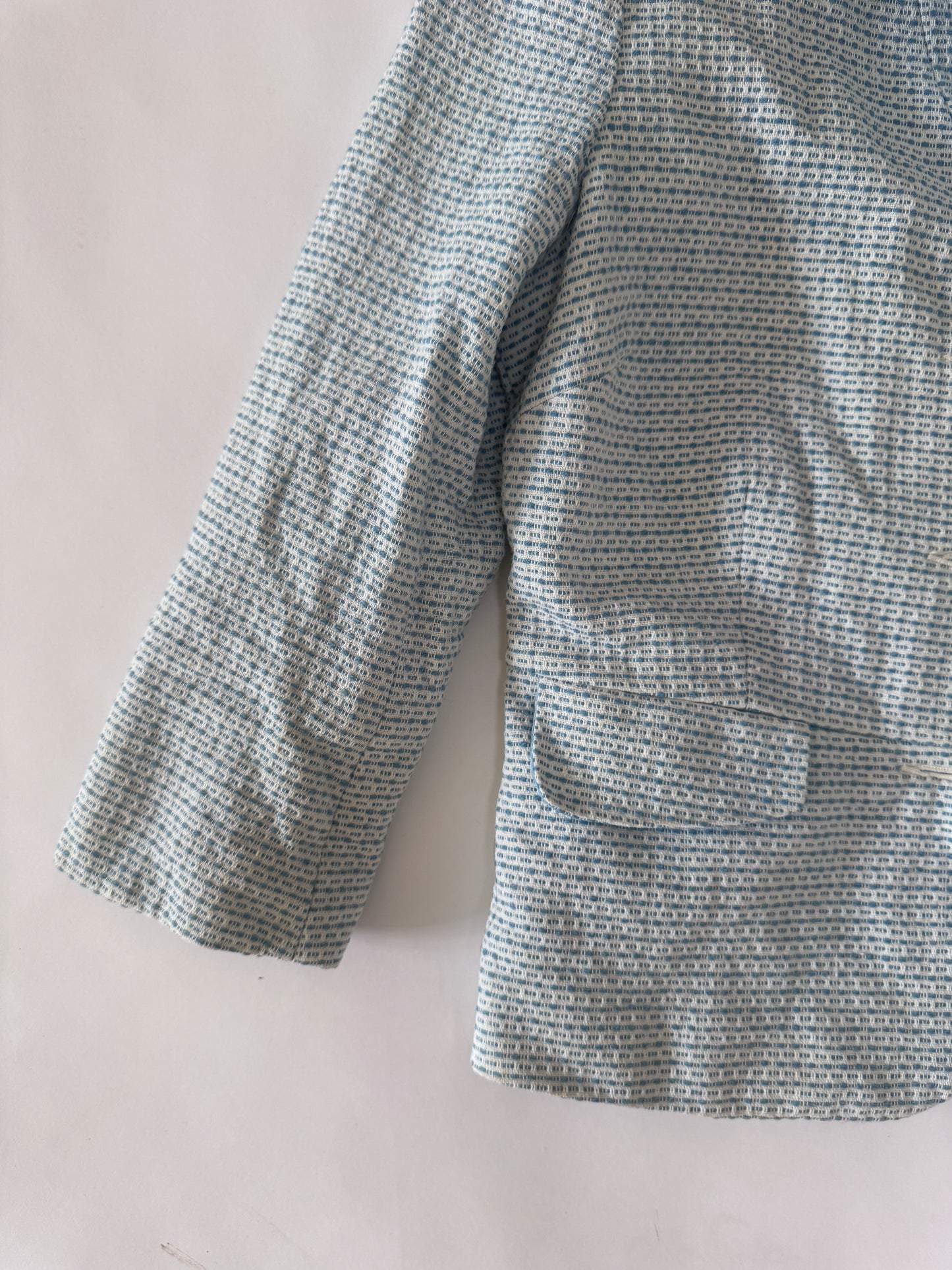 Blazer manga 3/4 Celeste, Talla S, Mujer, Old Navy
