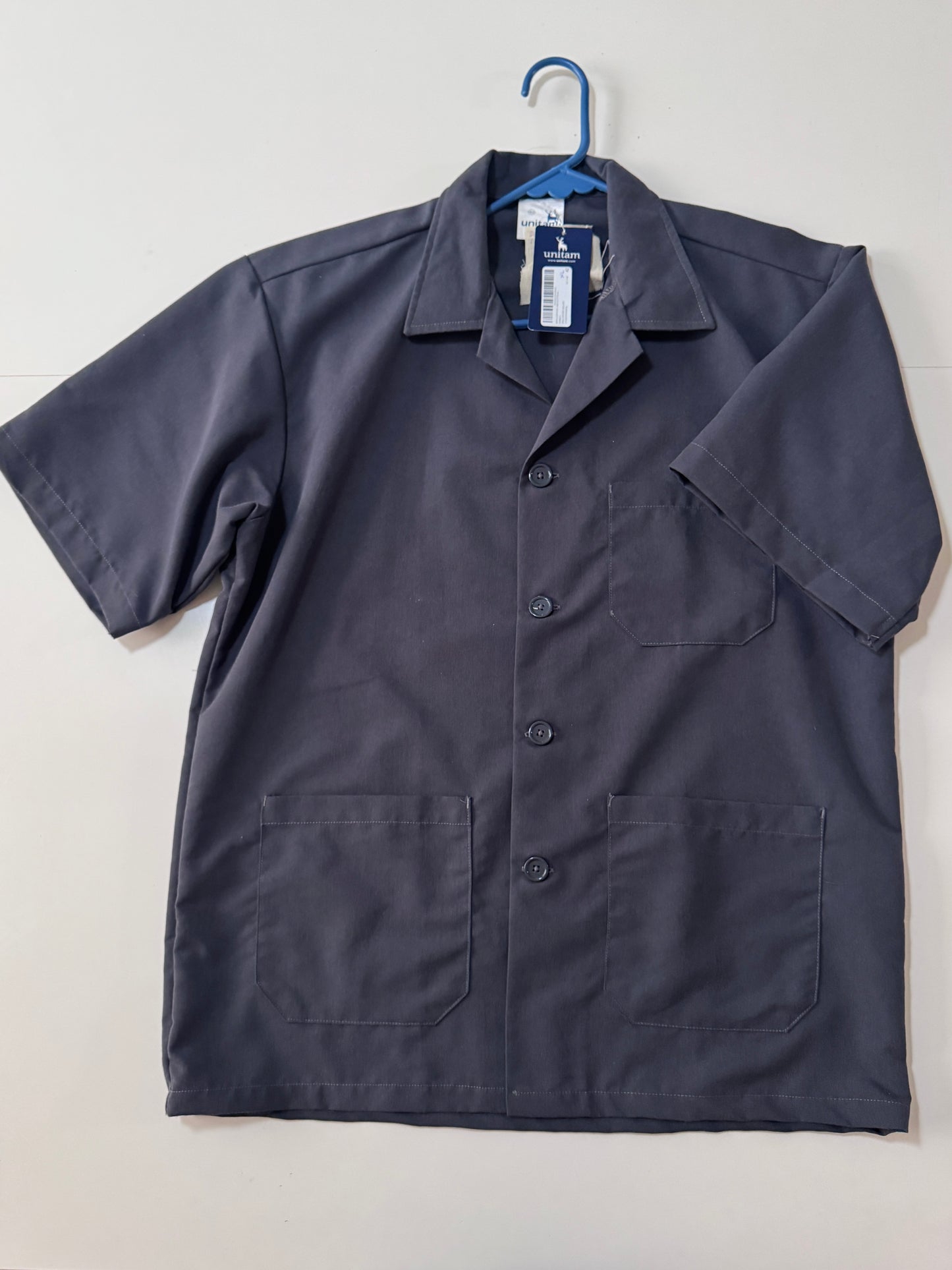 Camisa de trabajo gris, Talla 42, Xl, Hombre, Unitam