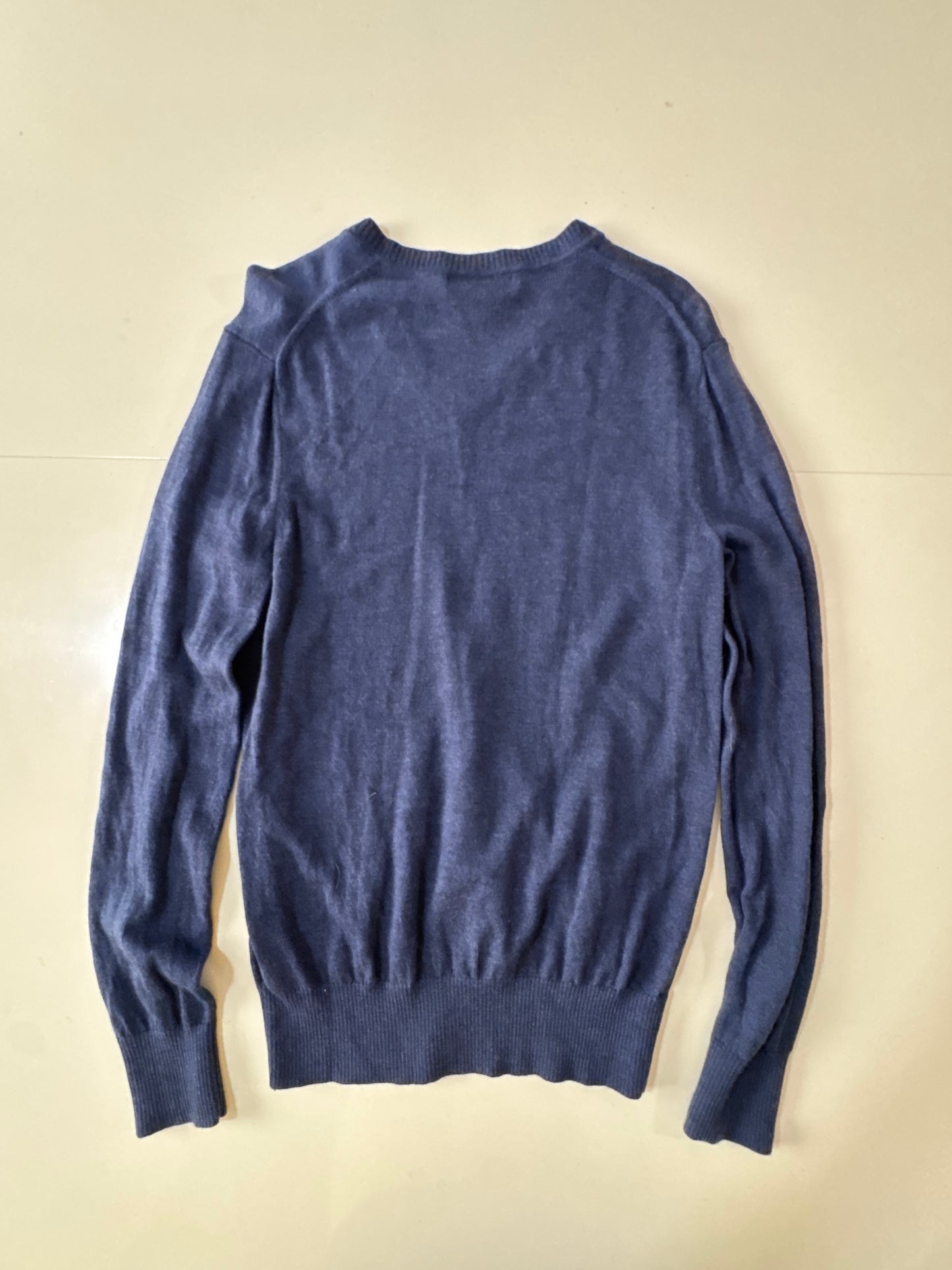 Sweater azul 100% Merino, Talla M, Hombre, Banana Republic