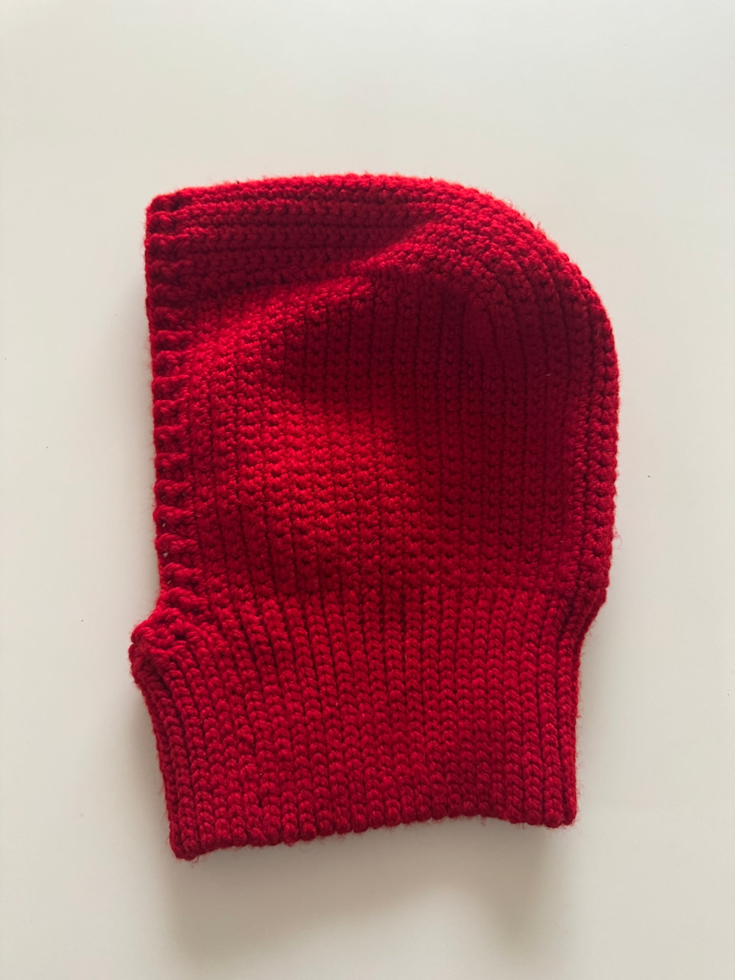 Pasamontañas rojo tejido, Unitalla, Unisex