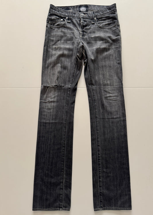 Jeans reparados grises, Talla 30, Hombre