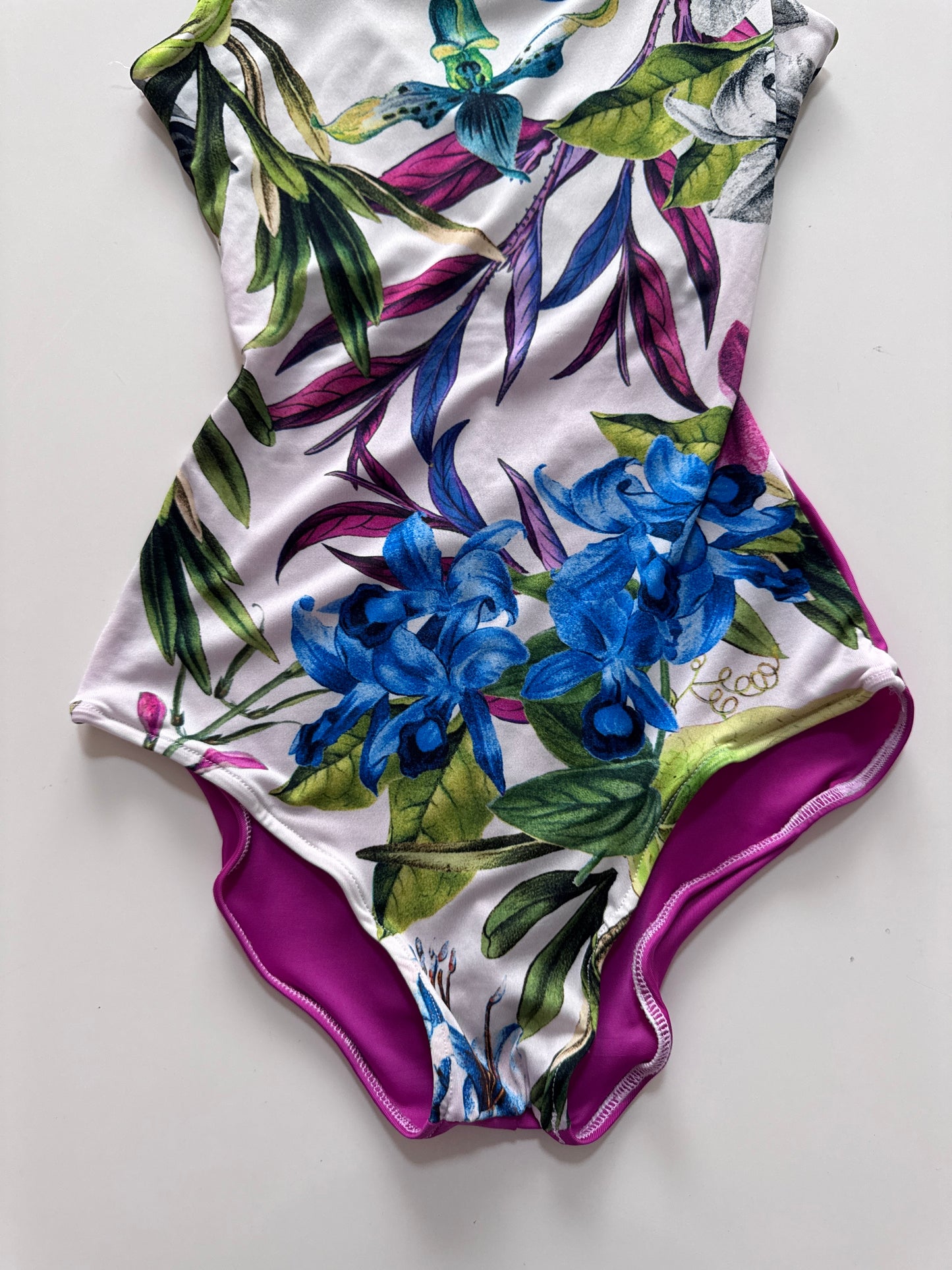Leotardo estampado flores, Talla S, Mujer
