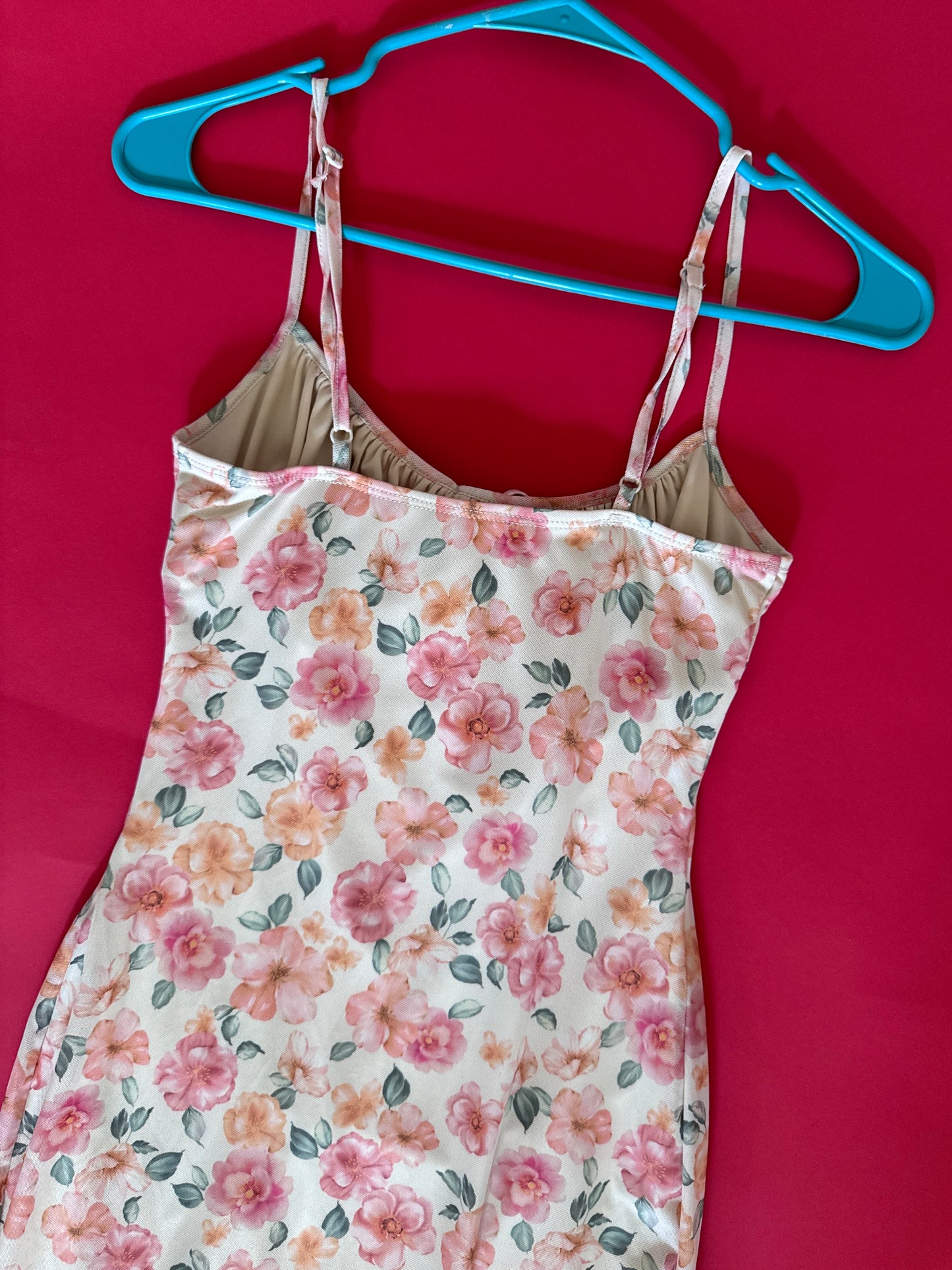 Vestido estampado de mesh, Talla XS, Mujer