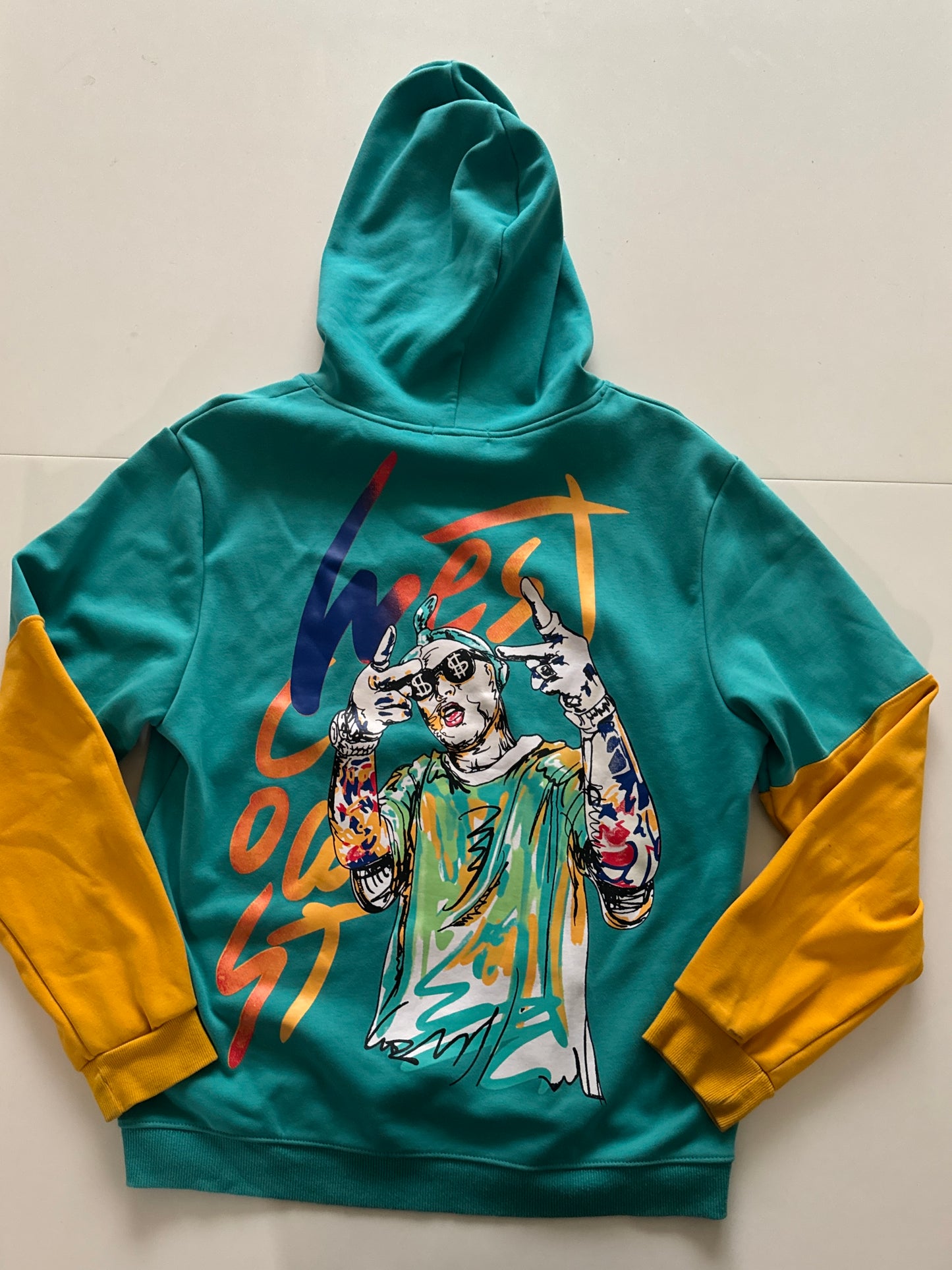 Hoodie milticolor, termico, Talla 4XL, Shein, Hombre
