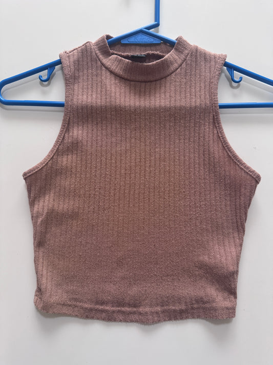 Crop top beige, Talla XS, Mujer, Shein