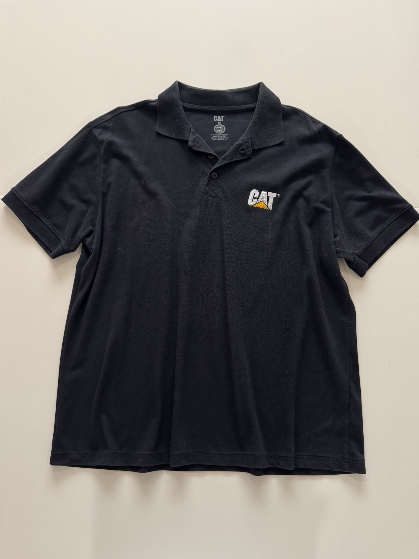 Polo negra Cat, Hombre, Talla XL