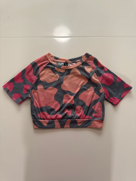 Crop top estampado, Talla M, Shein, Mujer