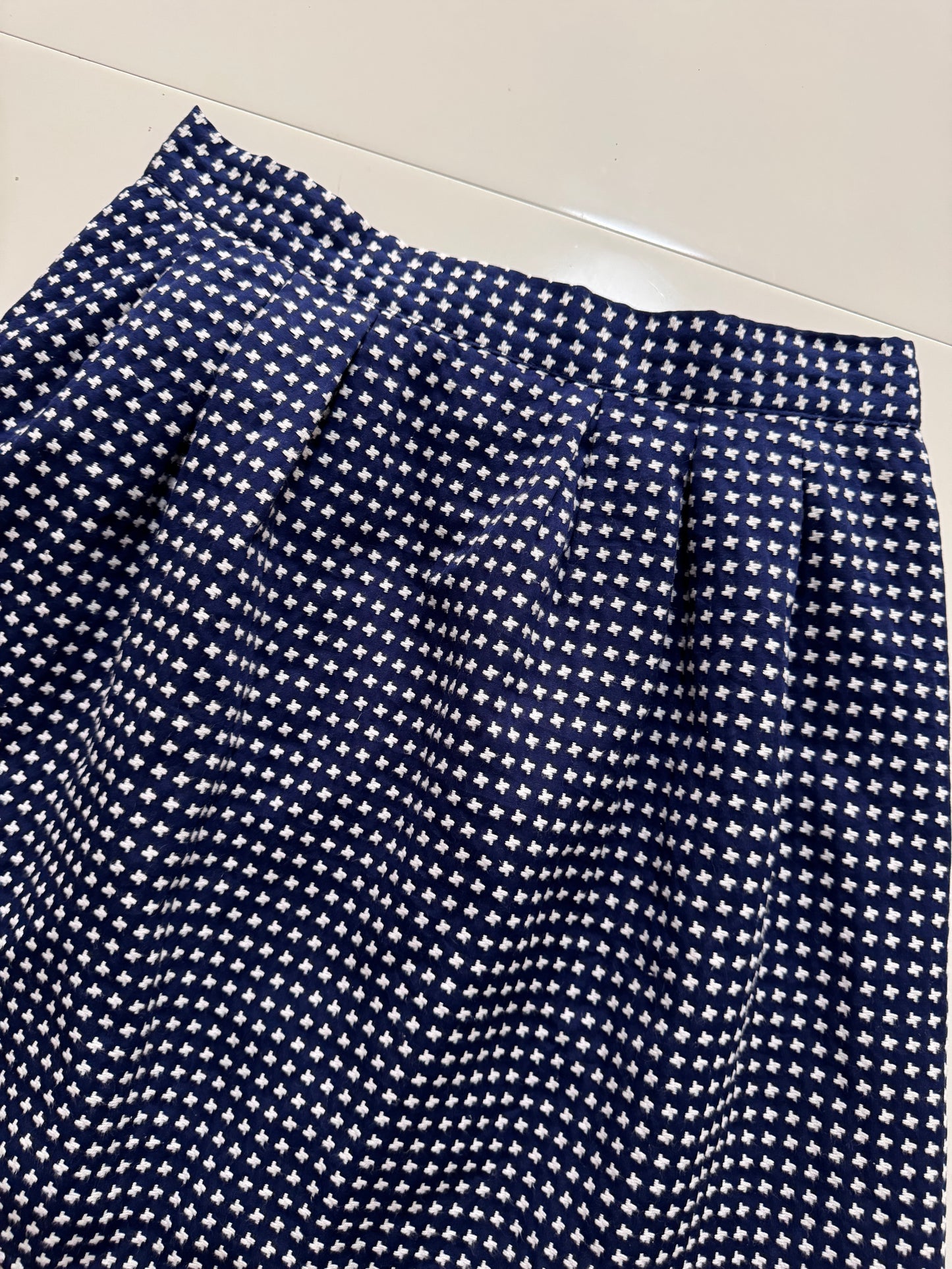Falda azul marino, Talla M, Mujer